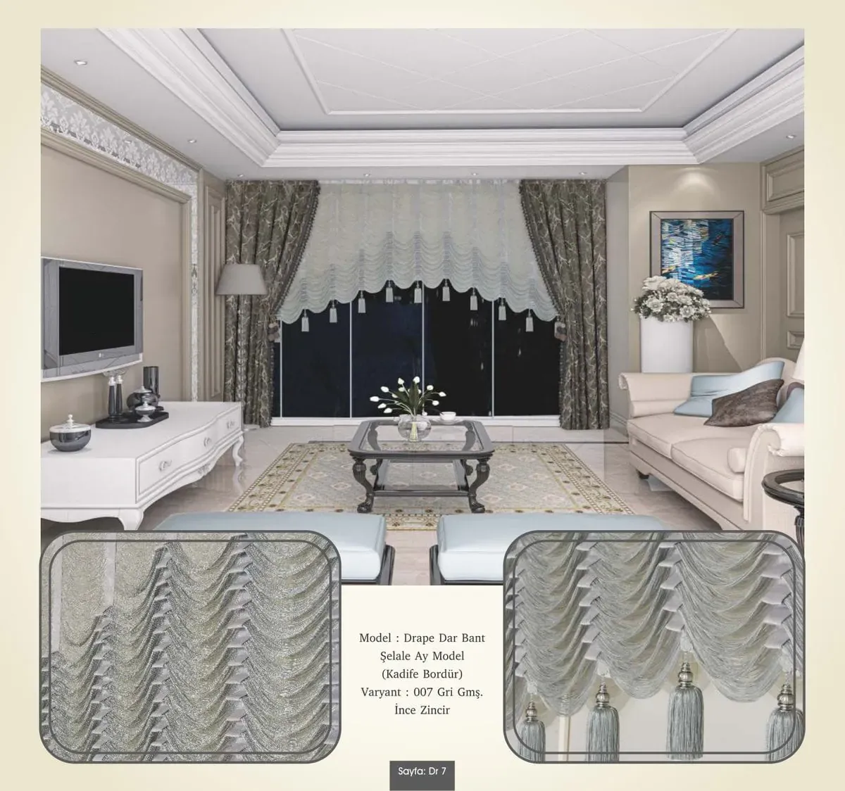 Drape İp Perde modeli 003