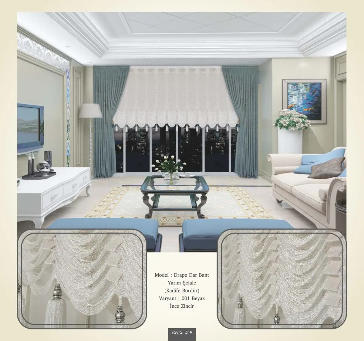 Drape İp Perde modeli 005