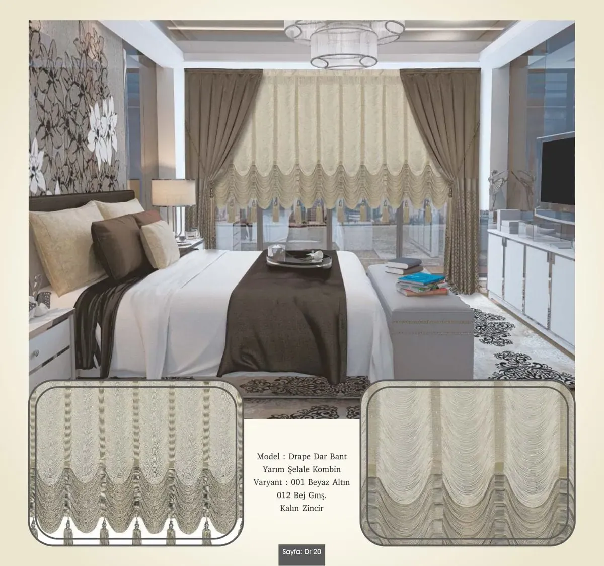 Drape İp Perde modeli 016