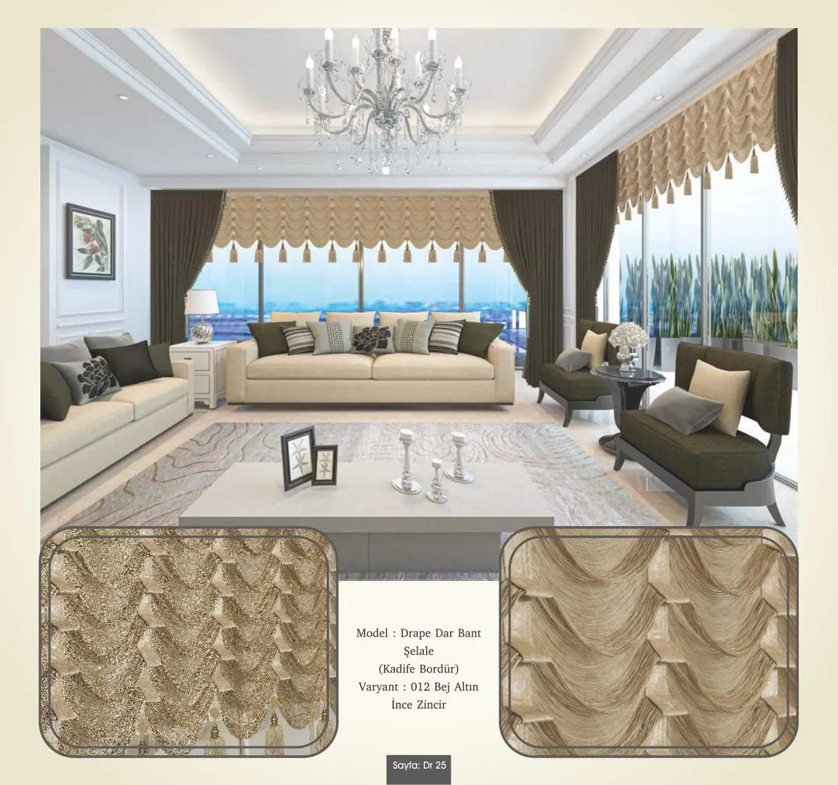 Drape İp Perde modeli 020