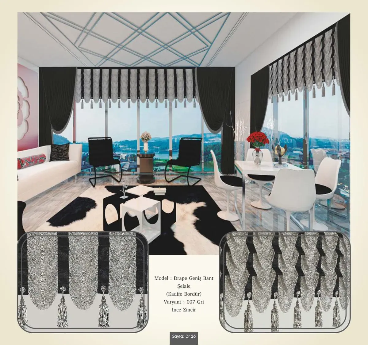 Drape İp Perde modeli 021