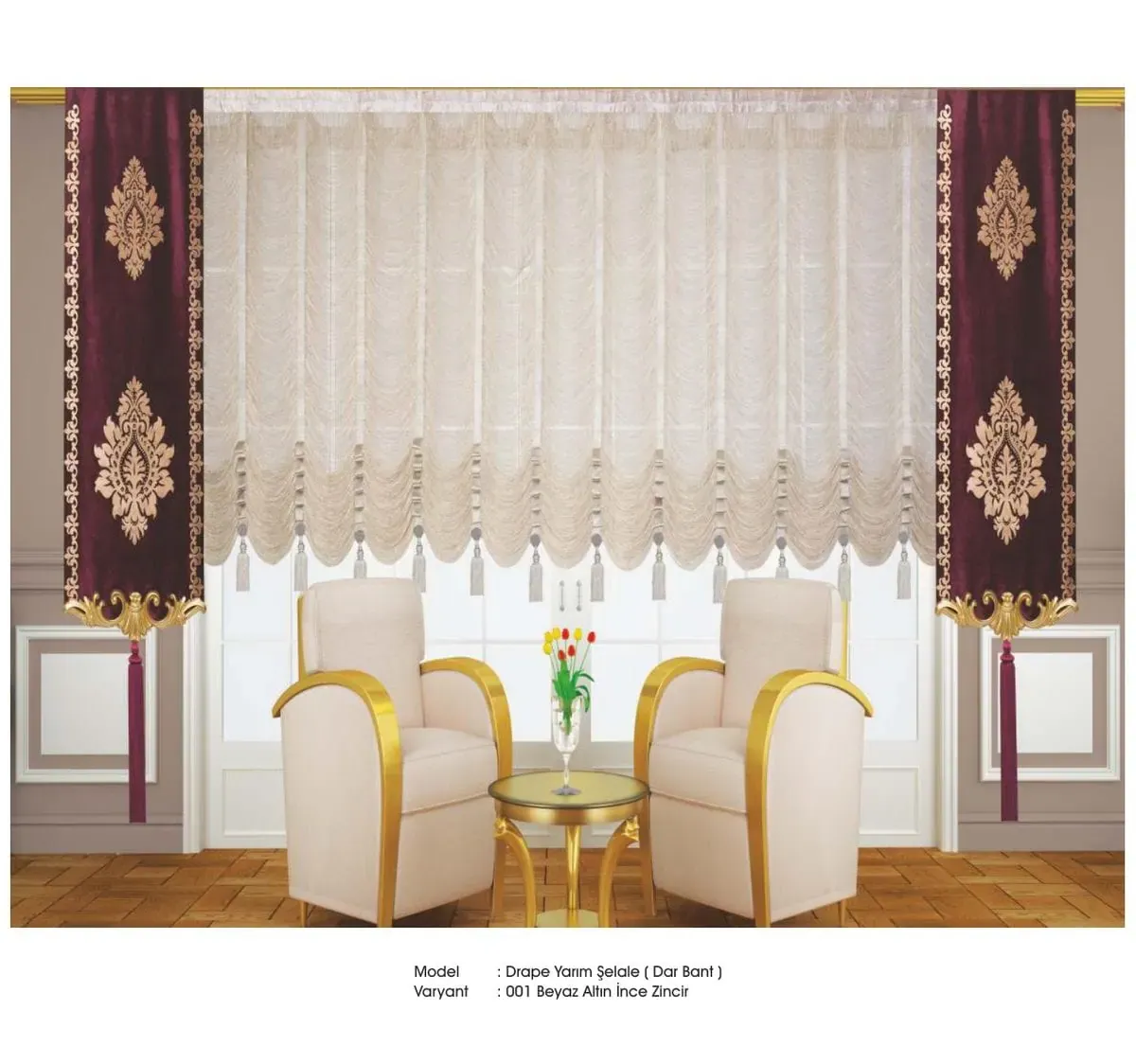 Drape İp Perde modeli 030