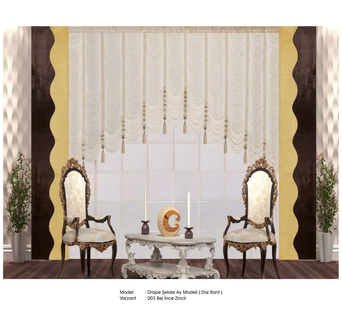 Drape İp Perde modeli 032