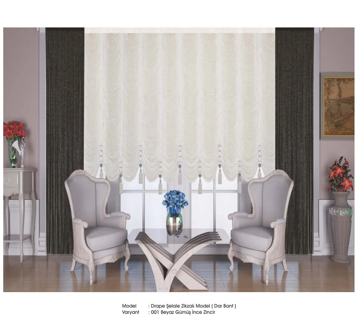 Drape İp Perde modeli 033