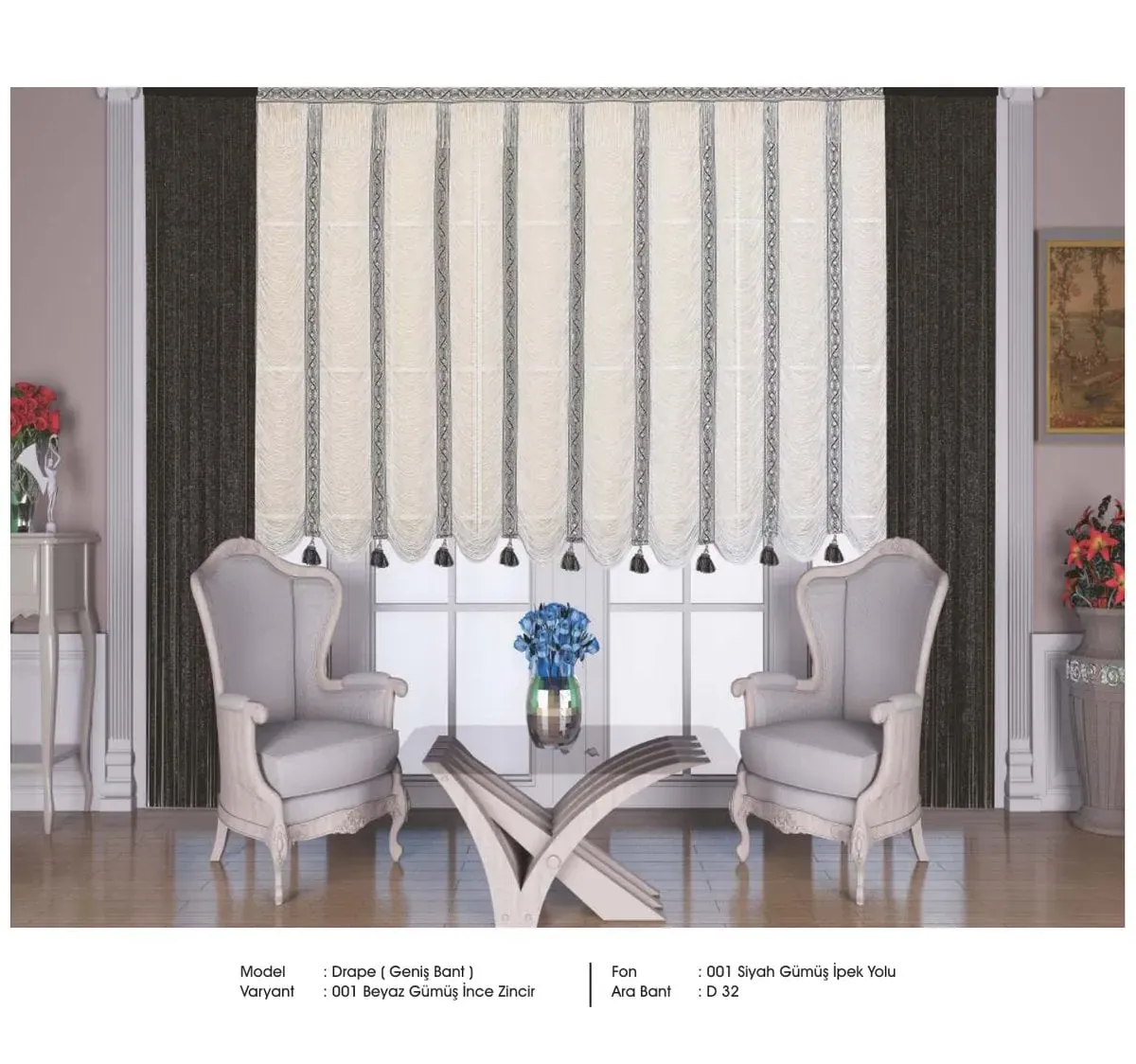 Drape İp Perde modeli 037