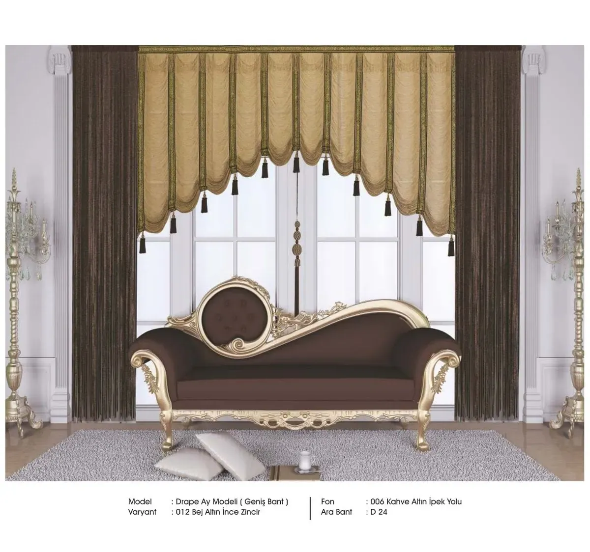 Drape İp Perde modeli 038