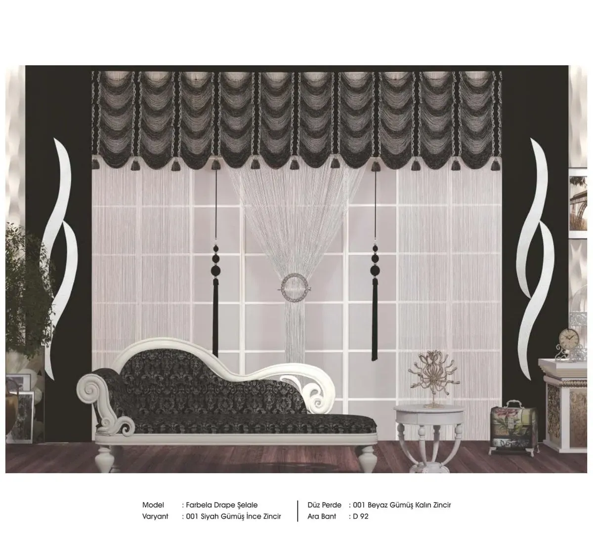 Drape İp Perde modeli 042