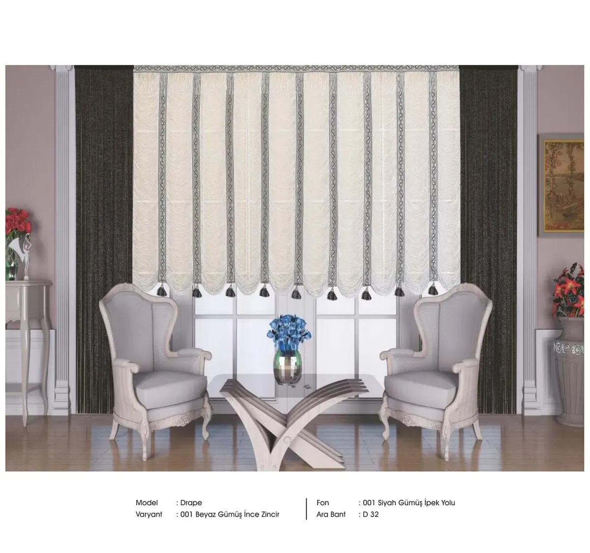 Drape İp Perde modeli 046