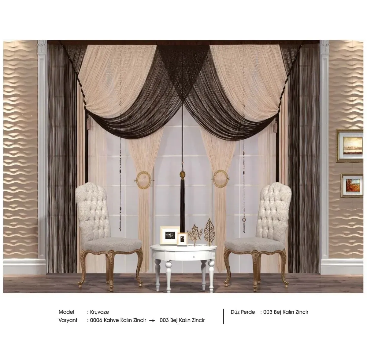 Drape İp Perde modeli 052