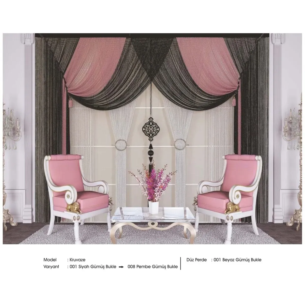 Drape İp Perde modeli 053