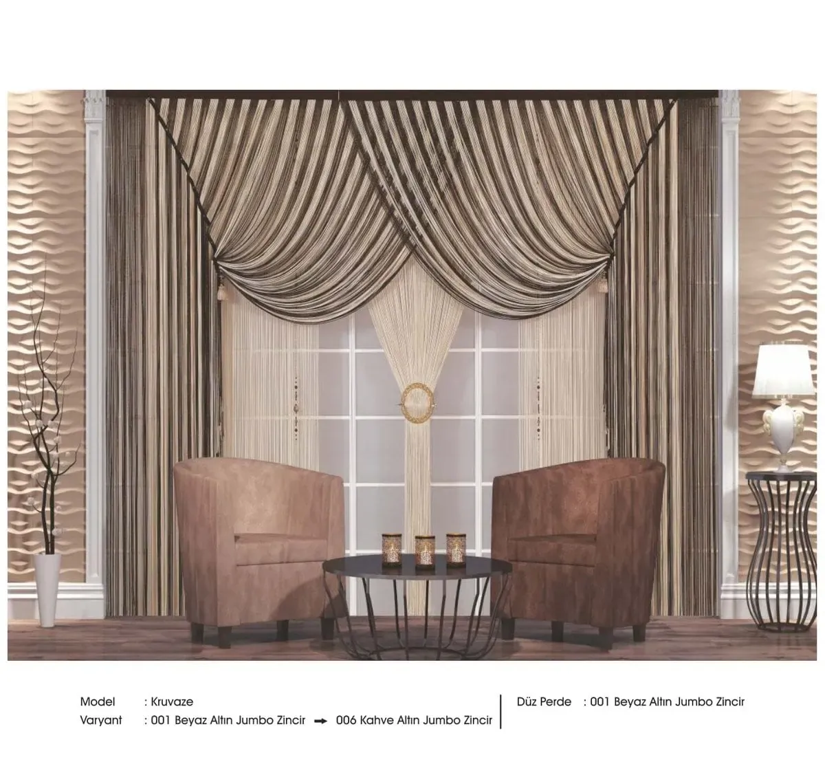 Drape İp Perde modeli 056