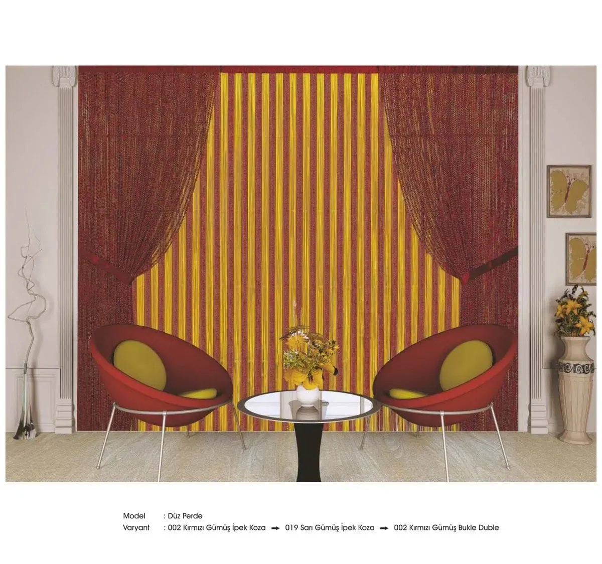 Drape İp Perde modeli 065