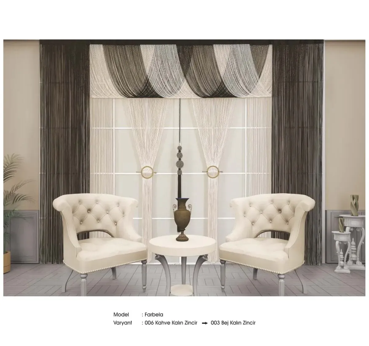 Drape İp Perde modeli 068