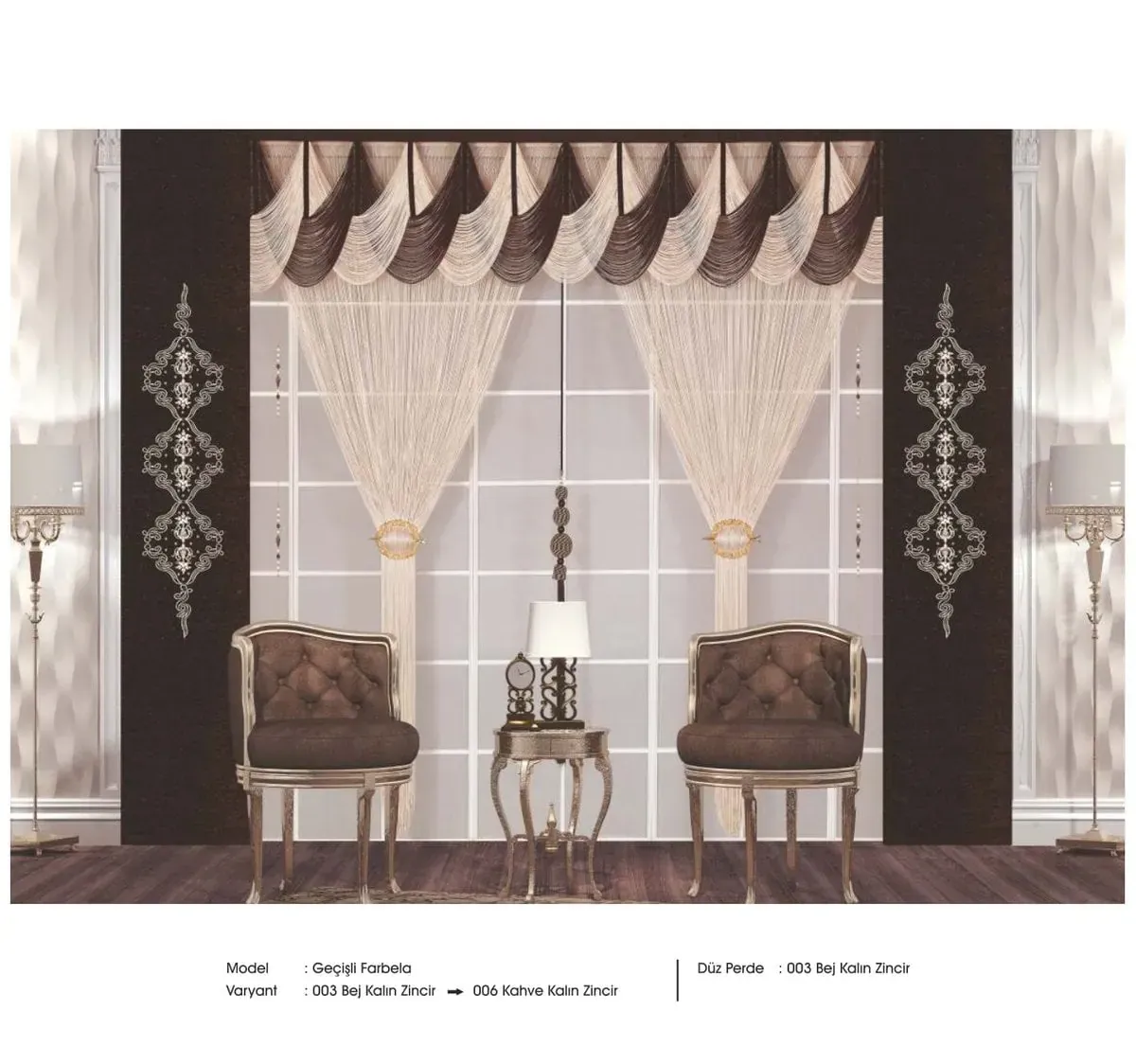 Drape İp Perde modeli 071
